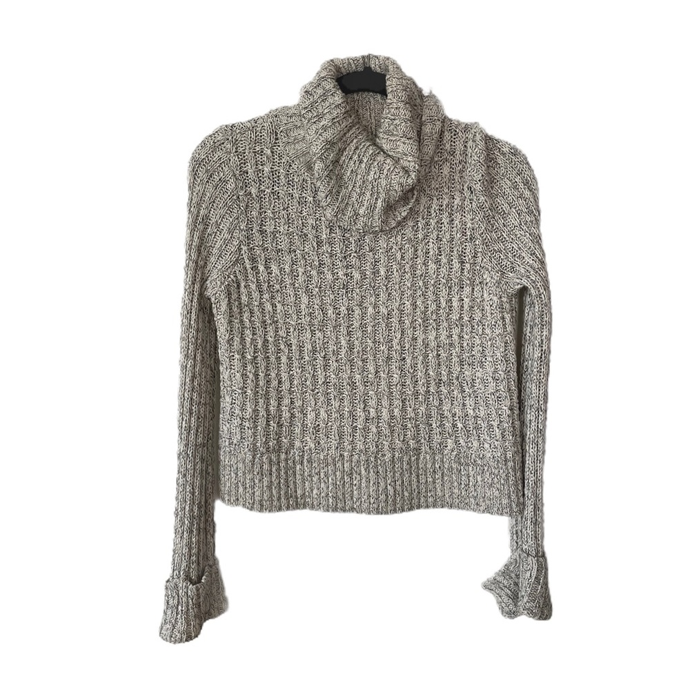 Free People Sweaters Free People Crop Cowl Neck Marled Sweater Small petite